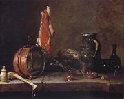 Jean Baptiste Simeon Chardin Uppige food with cook utensils oil painting reproduction